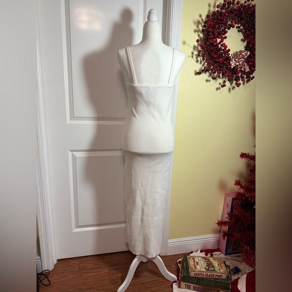 Forever 21 Bodycon Ribbed Sweater Dress - white size XL BNWT - Picture 2 of 7